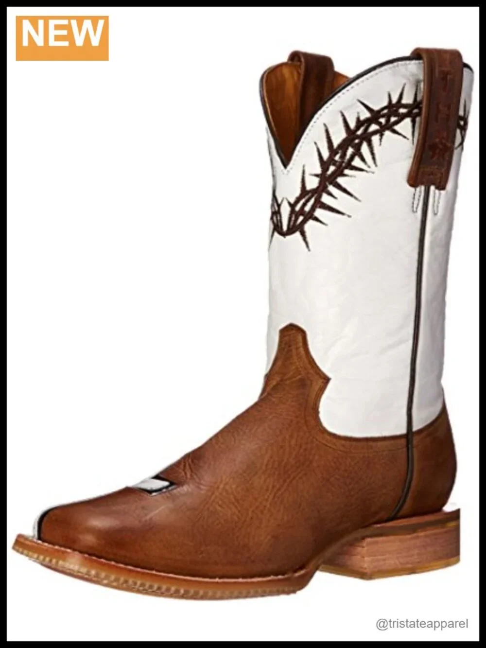 Women's Mid-Calf Western Boots Leather Square Toe Roper Heel 11